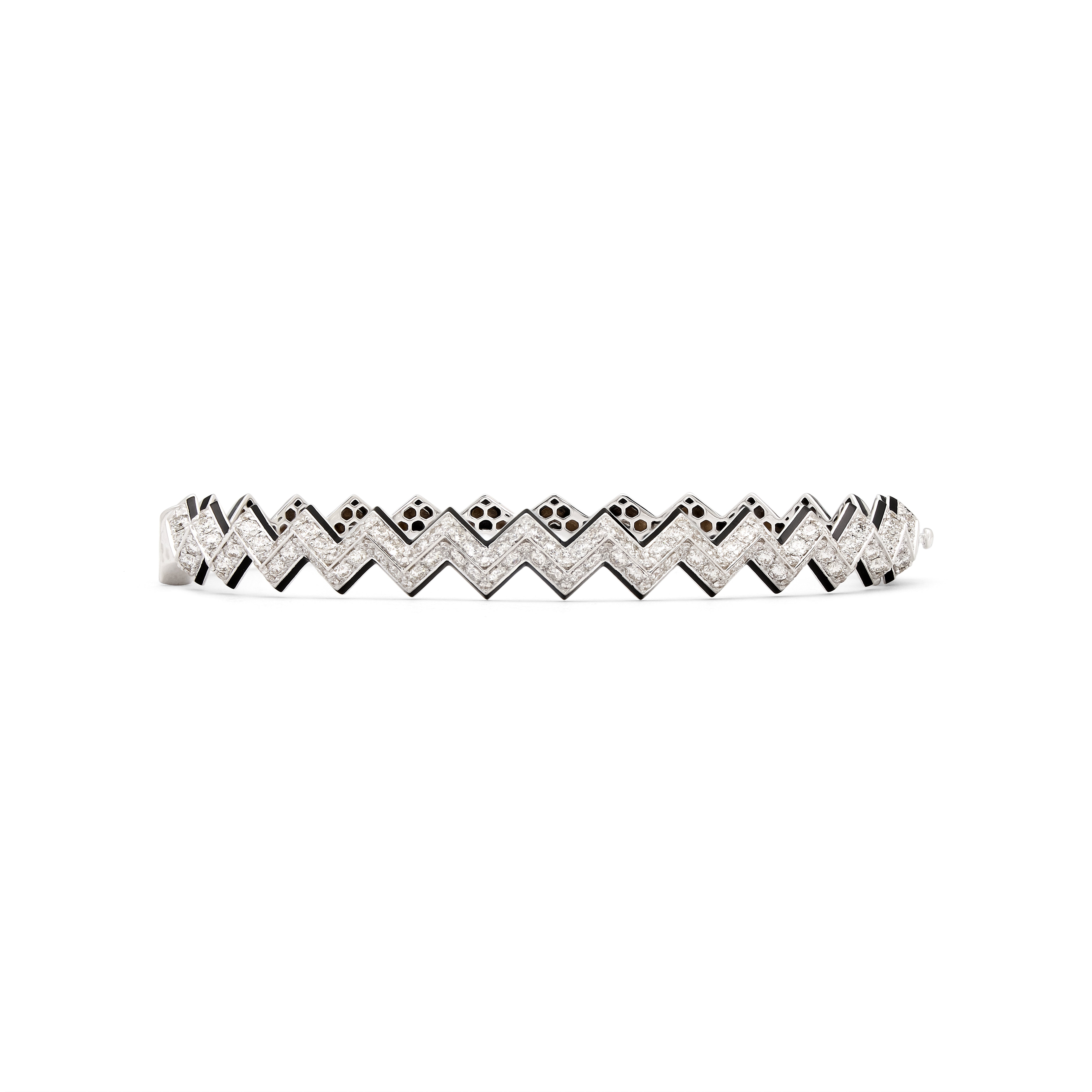 Chunky Shadow Zigzag Bangle