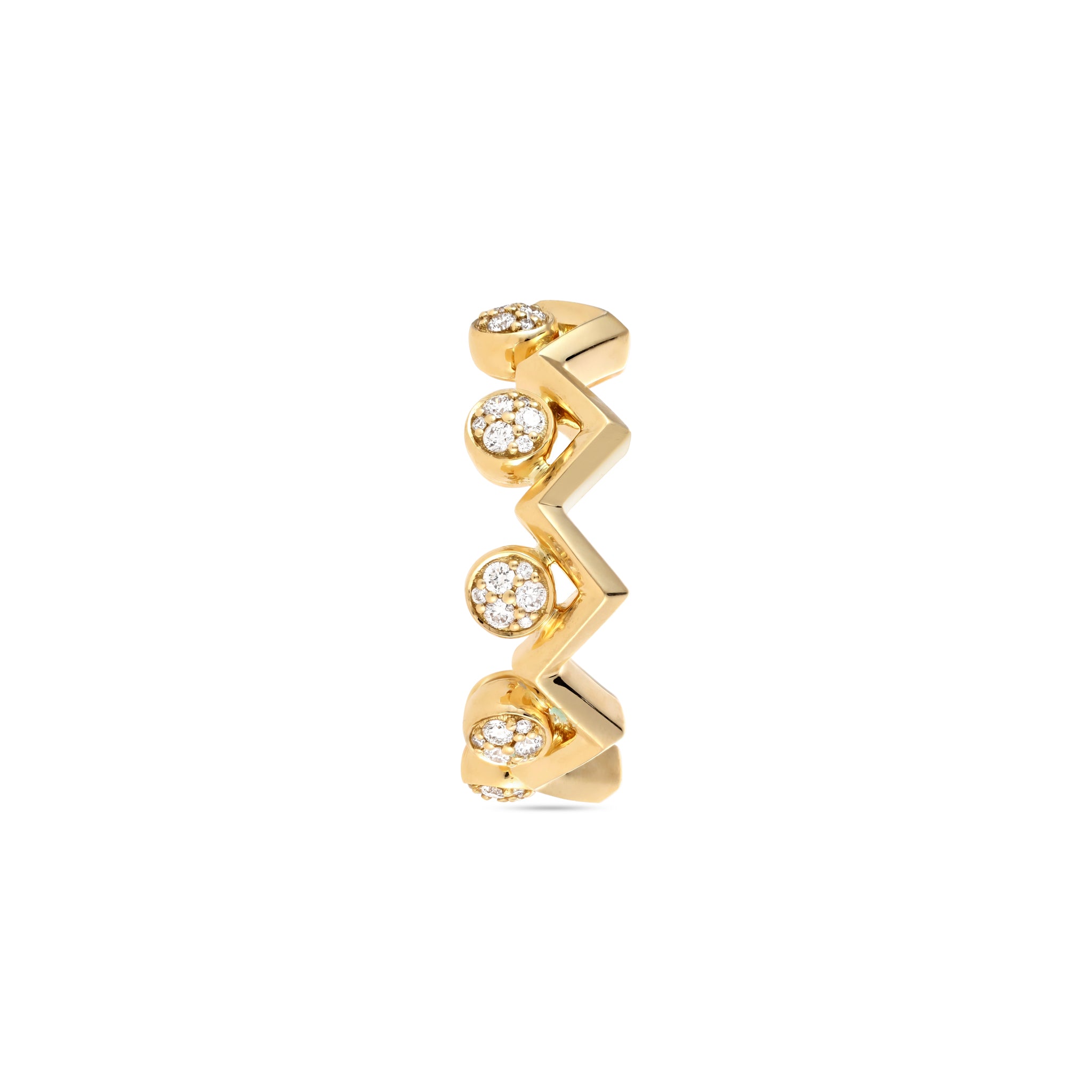 Dual Diamond Zigzag Ring