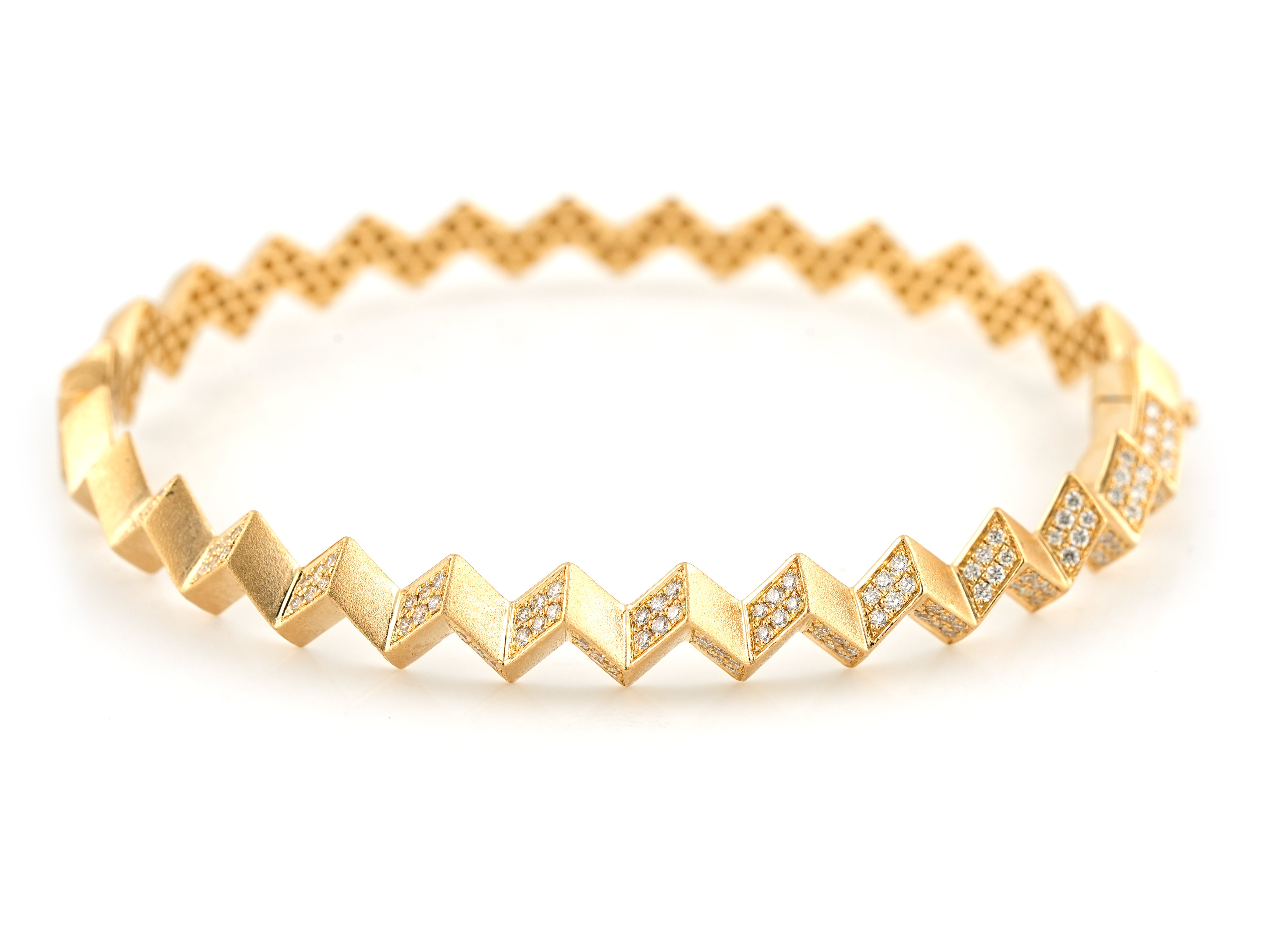 Chunky Checkered Zigzag Bangle