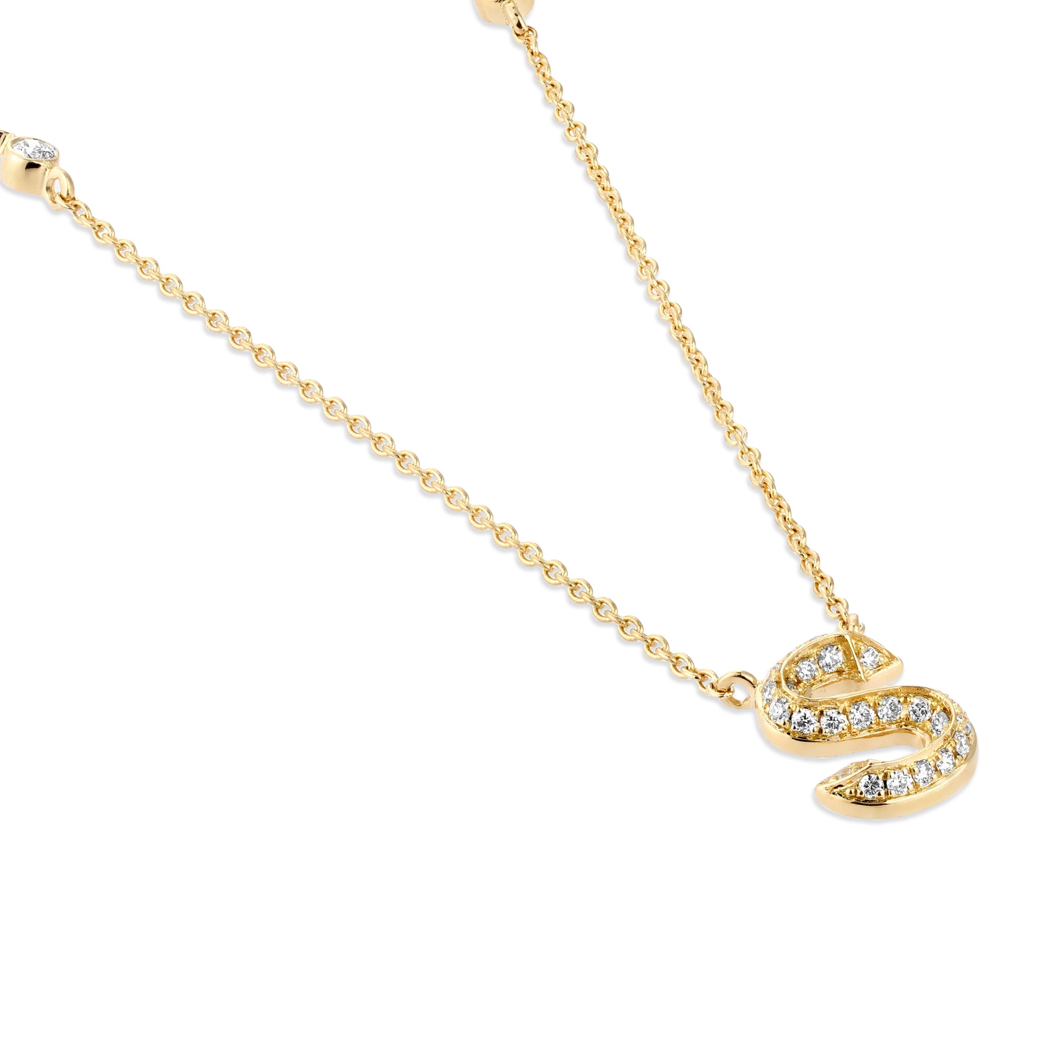 Zigzag Letter Pendant