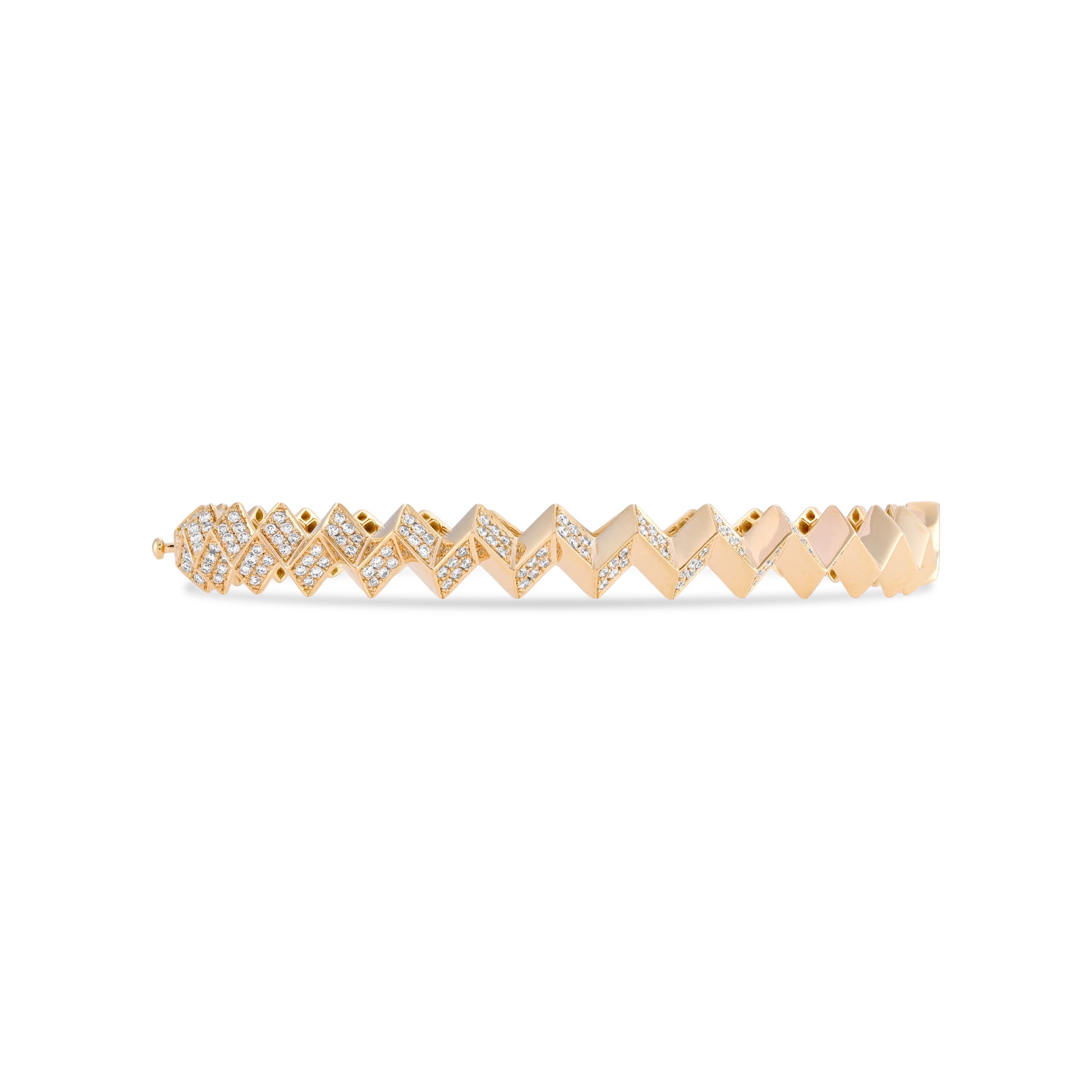 Chunky Checkered Zigzag Bangle