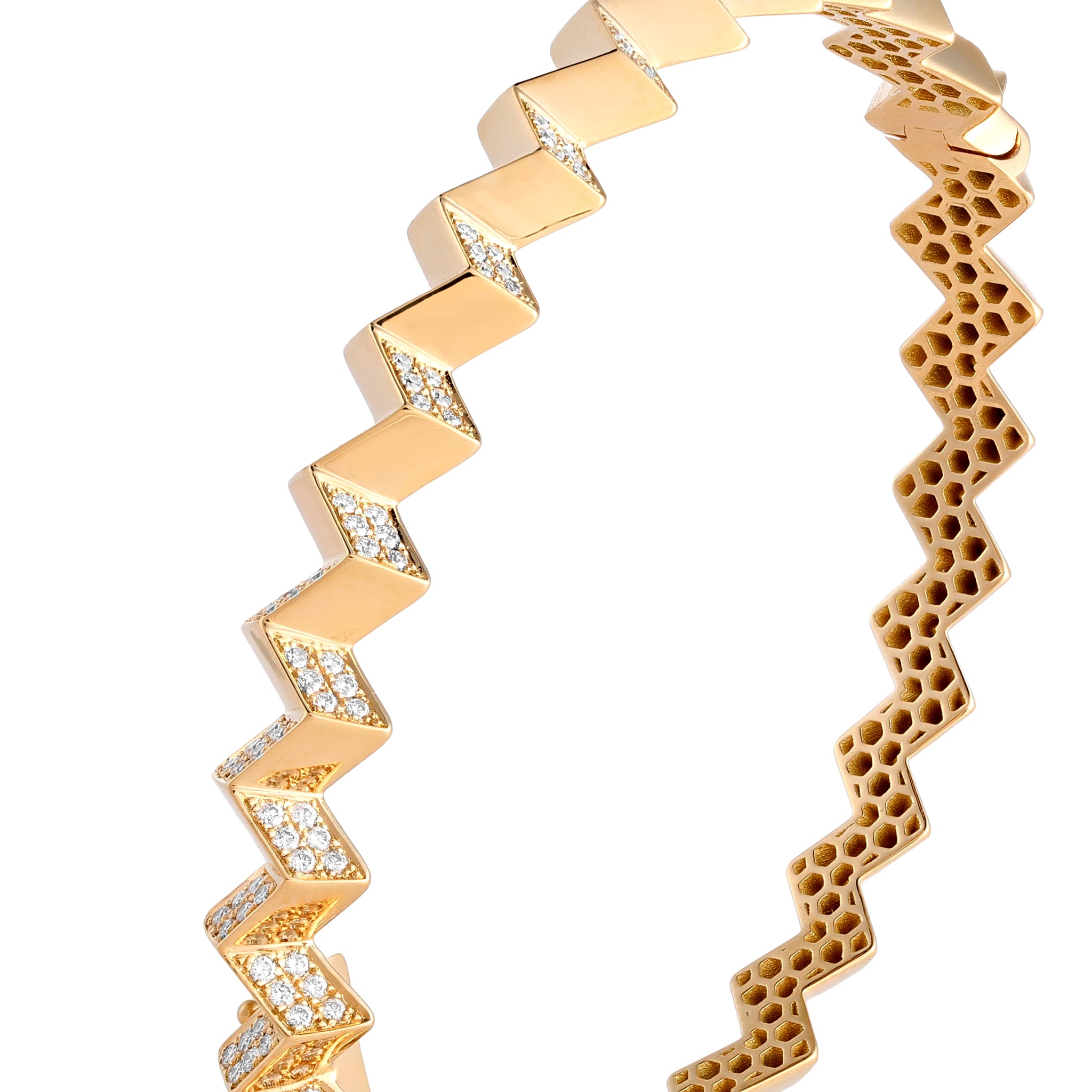 Chunky Checkered Zigzag Bangle