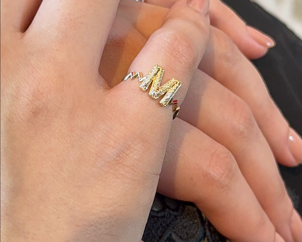 Zigzag Initial Ring